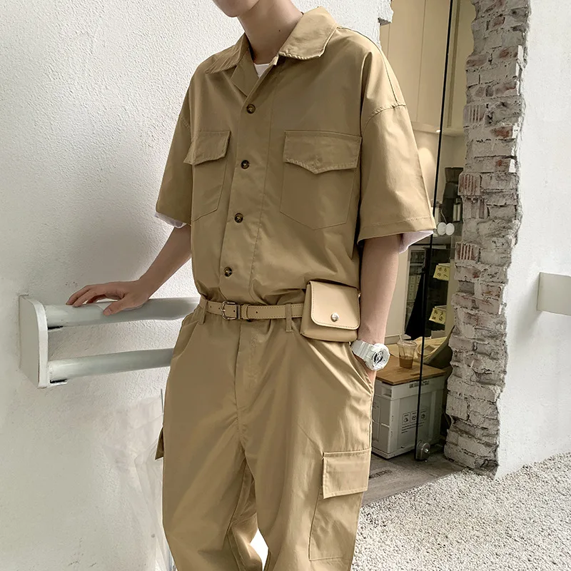 Corteiz Cargo Pant - Moda masculina con cinturón de cuero,