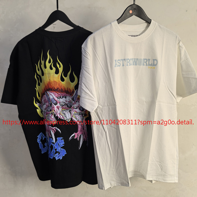Cactus Jack Tee - Camiseta de Manga Corta Estilo Americano