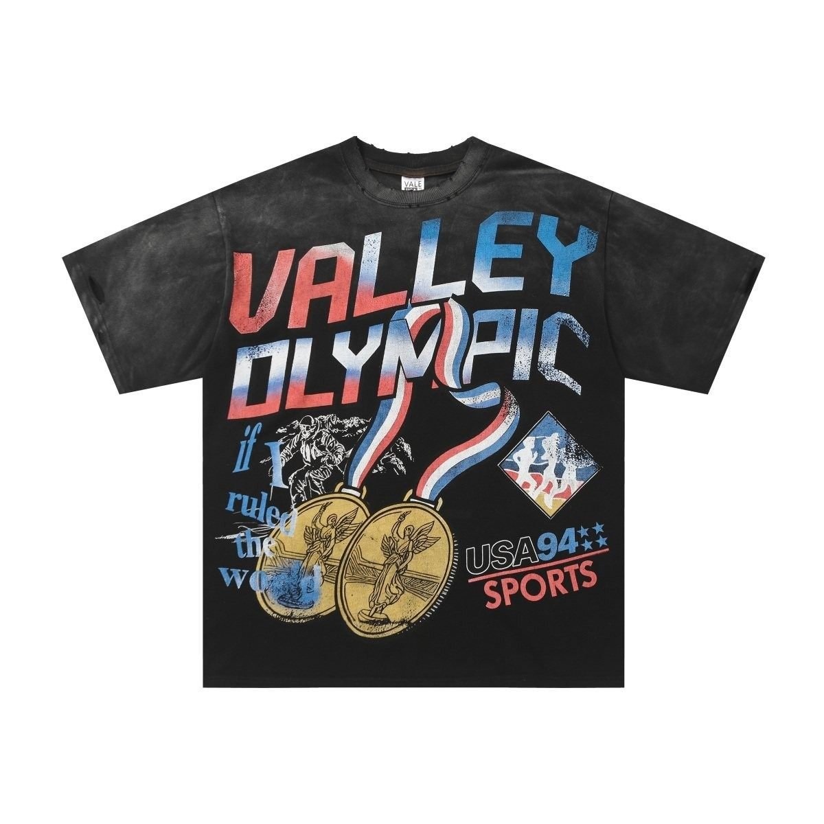 Valley Streetwear Brand - Camiseta de Manga Corta Estilo Retro