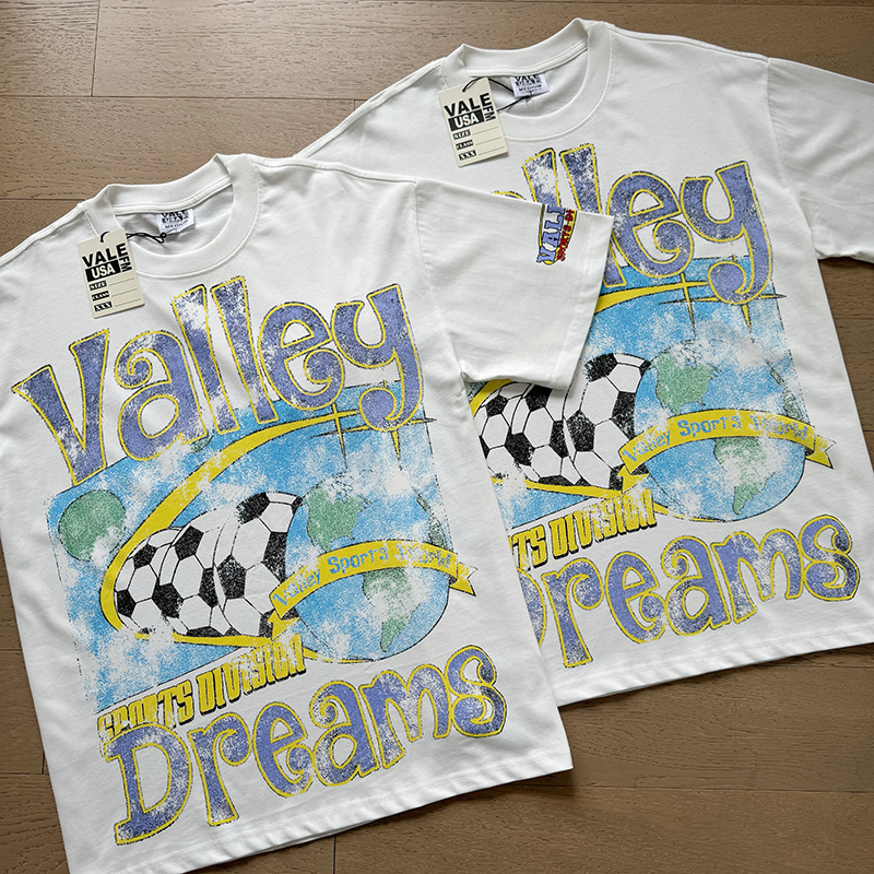 Valley Streetwear Brand - Camiseta Retro Americana de Algodón con