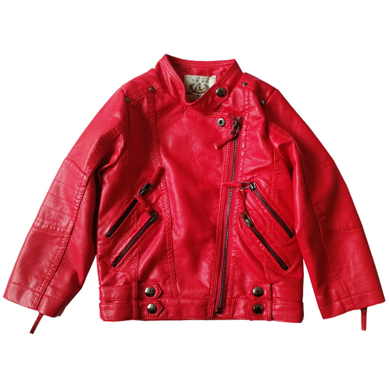 Chaqueta de cuero Pu roja de N - Streetwear Brand Red Logo reseña y precio